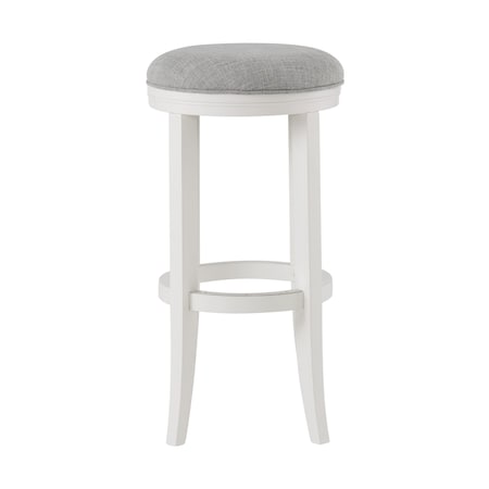 Alaterre Furniture Natick Bar Height Stool, White ANNI04FDC